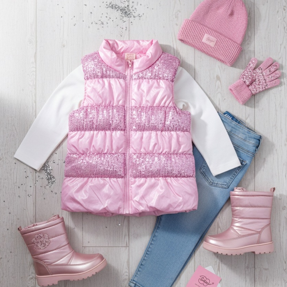 Girls Sequin Vest